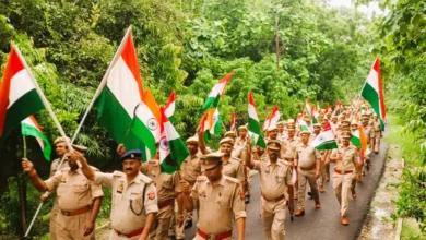 Photo of 34वीं वाहिनी पीएसी के जवानों ने तिरंगा के साथ किया ‘पैदल रूट मार्च’